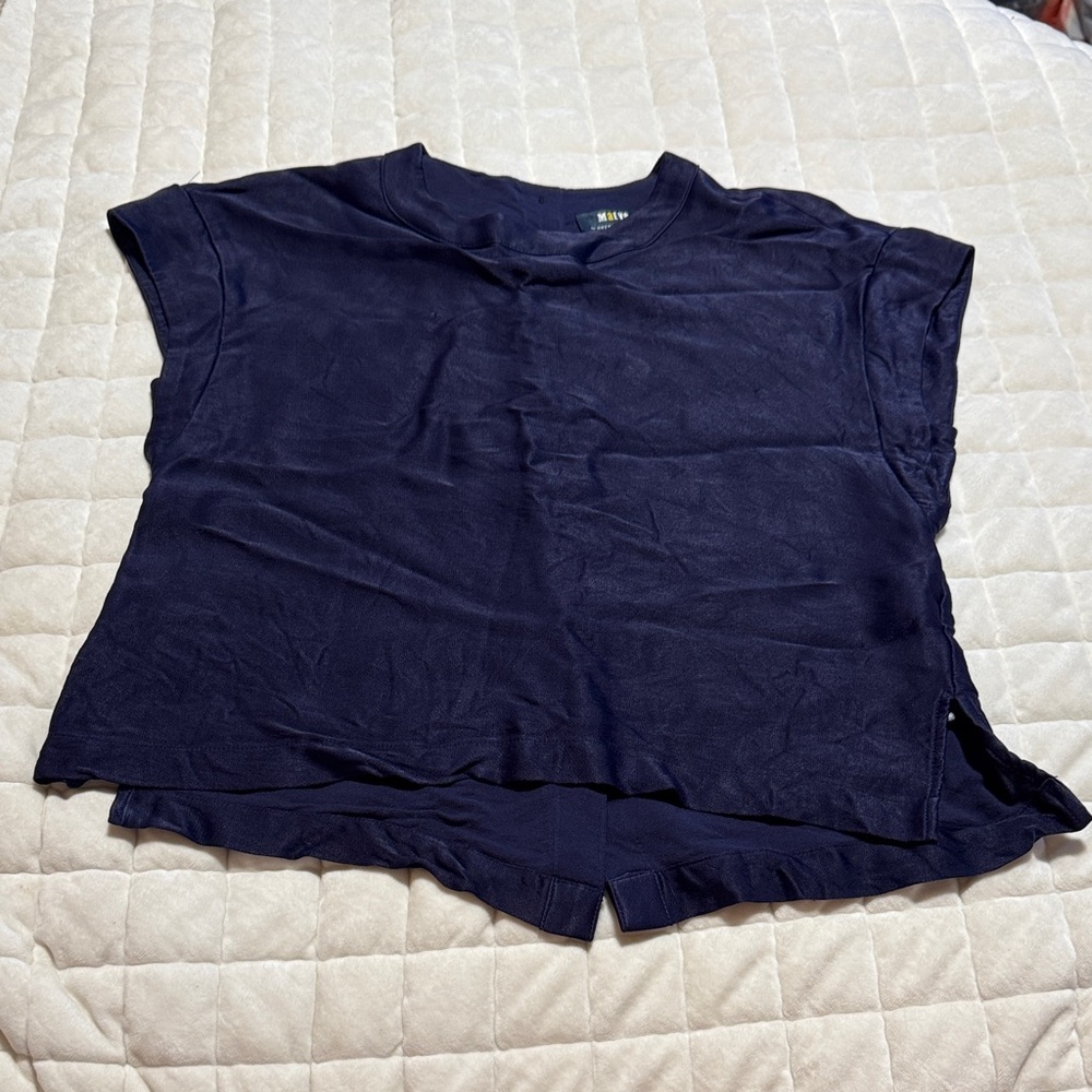 Anthropologie Deep Blue Women's Blouse